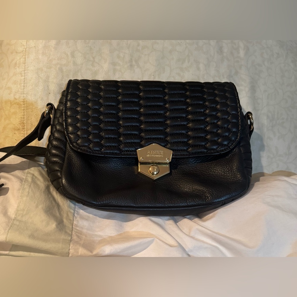 AIMEE KERSTENBERG Black Quilted Leather Shoulder Bag